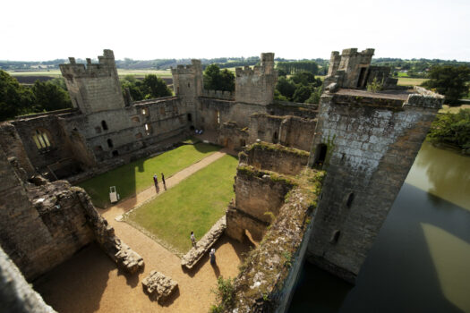 Visitors at Bodiam Castle