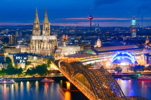 Cologne at night, Germany