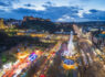 View of Edinburgh Castle and Christmas Market