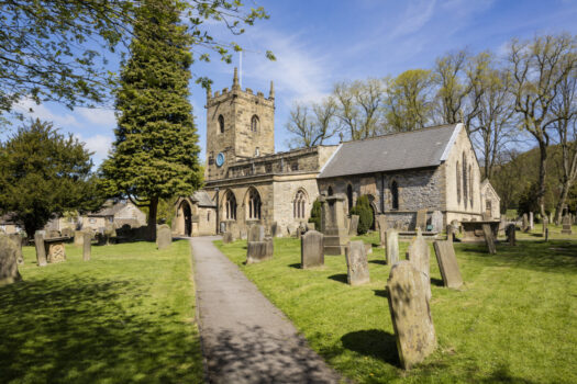 Exterior view of the Village Church at Eyam