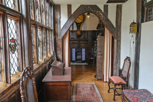 The Chapel Corridor, a passageway between the Oriel Room and the New Chapel at Ightham Mote