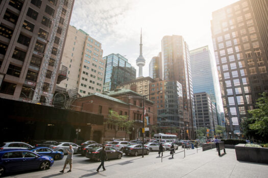 Toronto's skyline and the Financial District