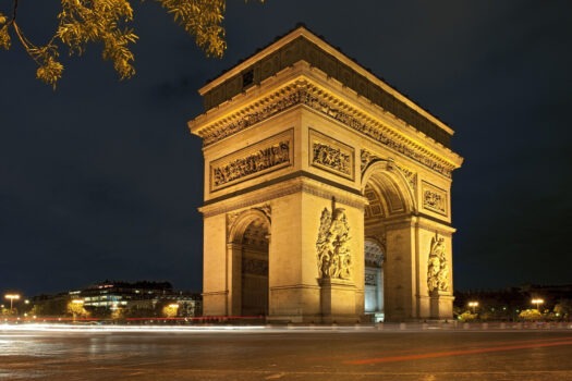 Arc de Triomphe at night