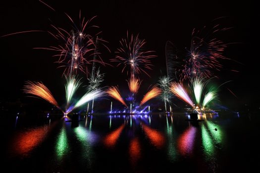 Fireworks on Lake Disney for Bonfire Night at Disneyland® Paris