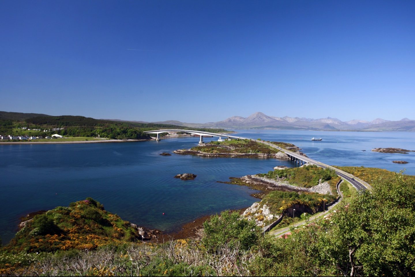 Isle of Skye and Road Bridge from Kyle of Lochalsh Scottish