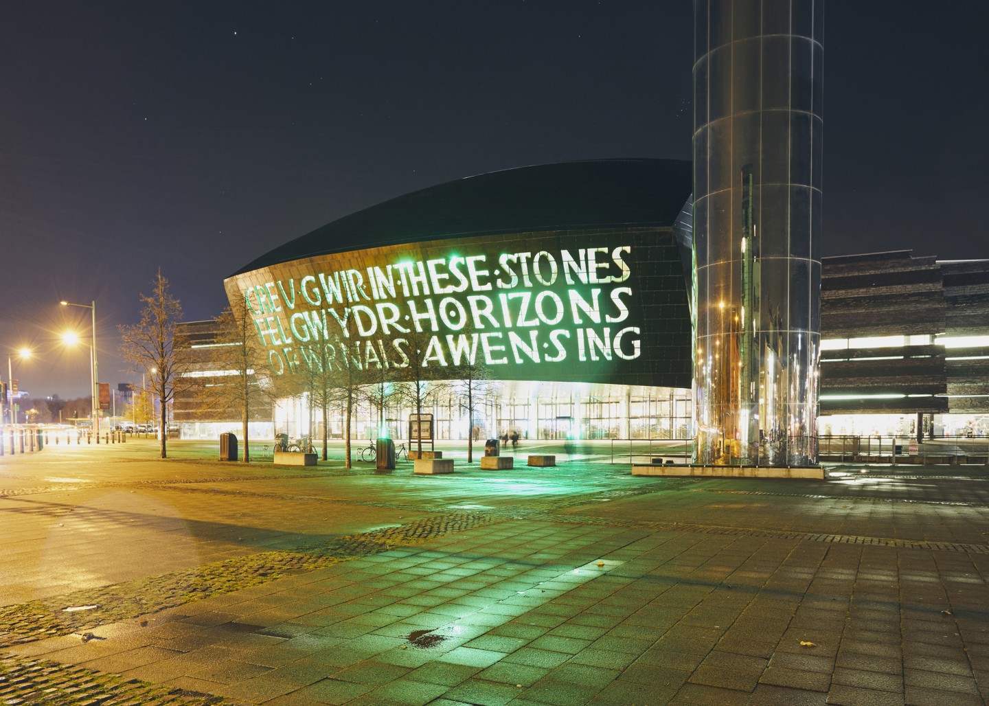 Wales-Millennium-Centre-Cardiff-Wales-Exterior-of-Wales-Millennium-Centre-at-night-308402-©Crown 