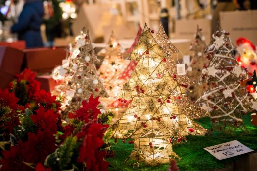 Worcester Christmas Markets Worcestershire Southwest Light up trees 2016 © Andy Burton Worcester City Council